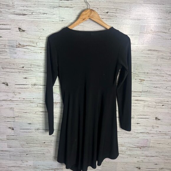 Sympli Black Asymmetrical Tunic Mini Jersey Knit Dress Size 6 - Picture 7 of 7